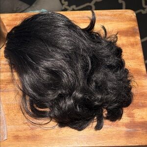 # 56 - Luxurious Black Hair Extension with clips and combs. No drawstring. 15”